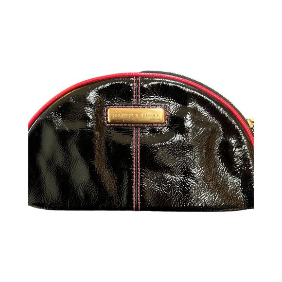 VTG Isabella Fiore Black and Red Patent Leather Wristlet - Picture 4 of 9